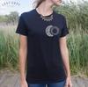 * Boho Moon And Sun T-Shirt Top Bohemian Summer Festival Grunge Cute *