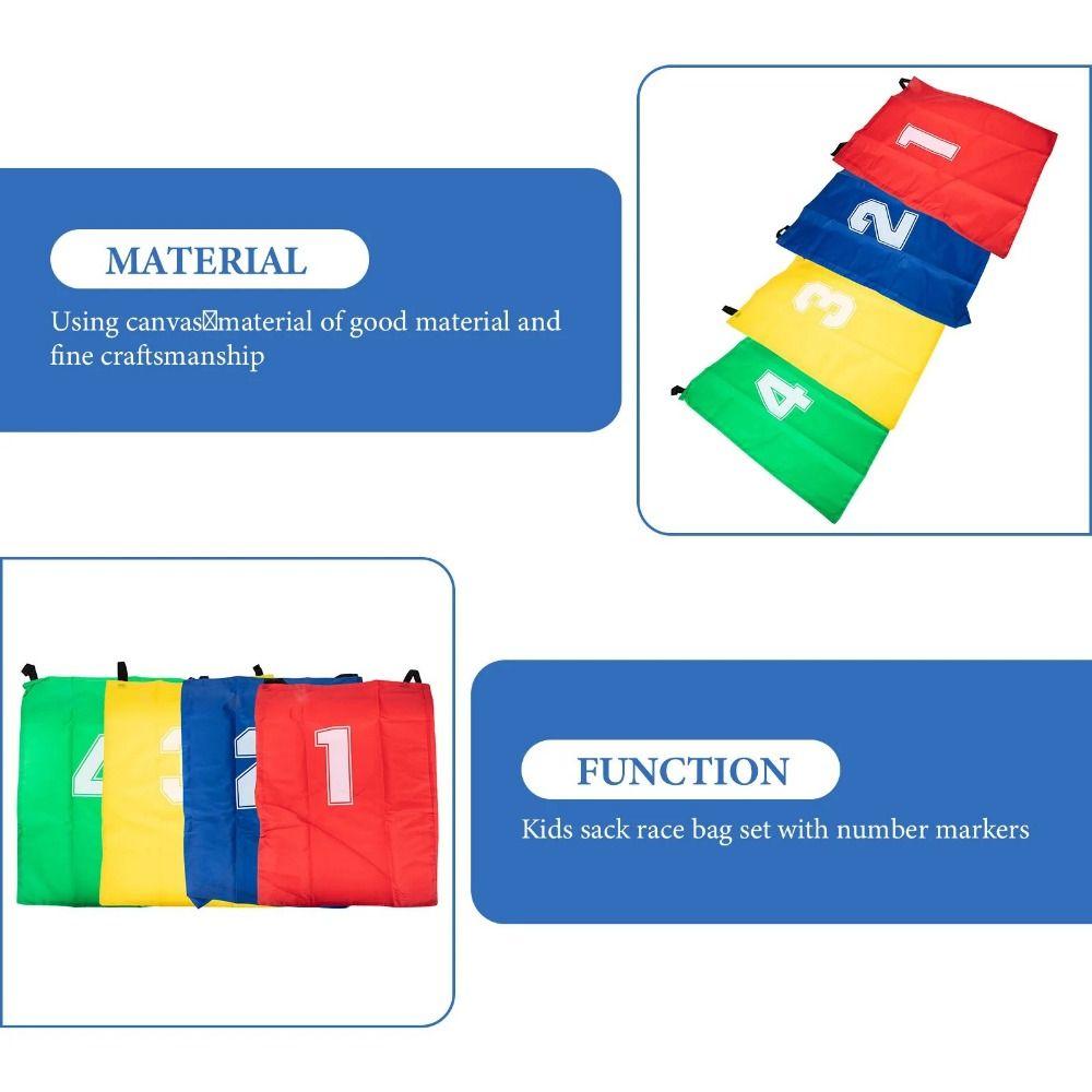4pcs Foldable Kids Field Race Bag Colorful Outdoor Games  Interactive Sense Training