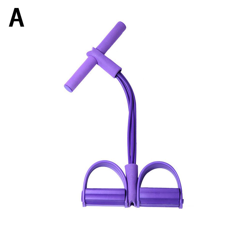 Pedal Resistance Band 4 Tube Resistance Band Bodybuilding Up Latex Ankle Expander Exercise Fitness Equipment Puller Sit