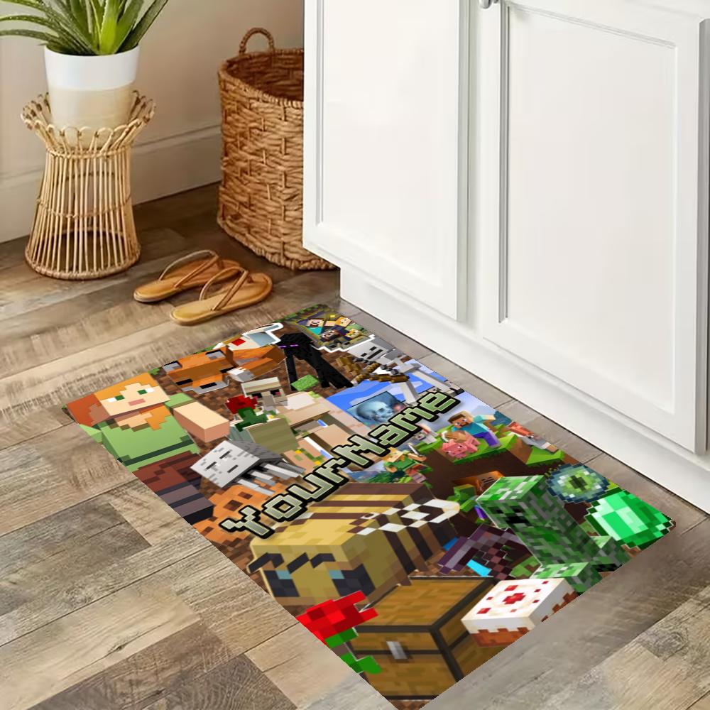 Minecraft Customize Your Name Kitchen Rug Runner Rug Laundry Mat Hallway Entryway The Best Gift Choice