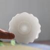 Japanese Style Ceramic Tea Strainer Retro White Porcelain Infuser Filter for Loose Leaf Gongfu Teaware Traditional Tea Set