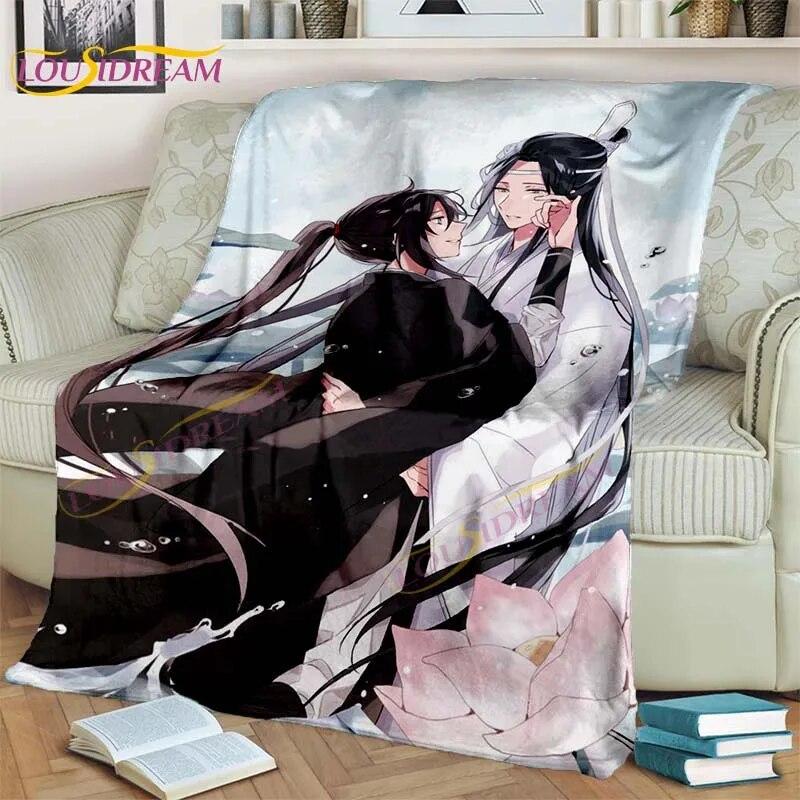 Official Grandmaster of Demonic Blanket Cartoon Blankets Wei Wu Xian Blankets Bed Sofa Soft Blanket Novel Lover Fan Gifts