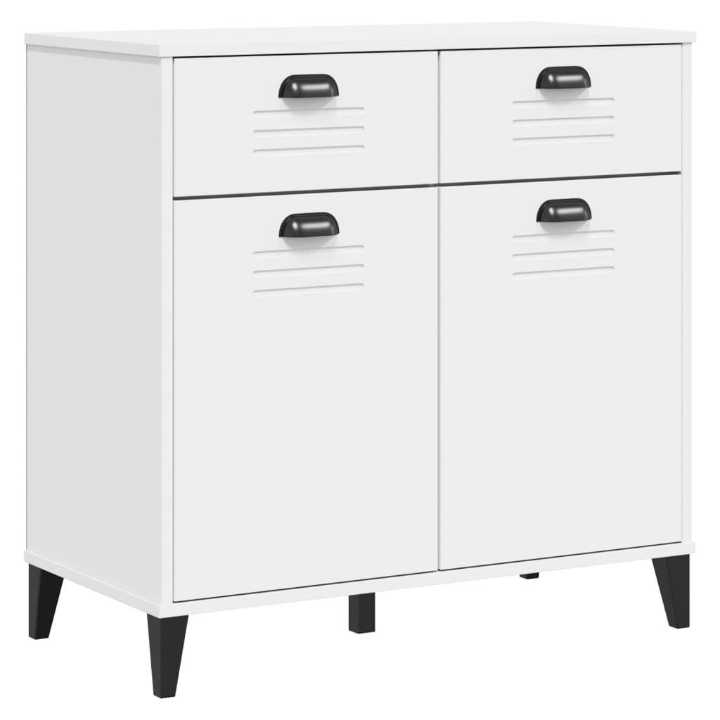 Highboard VIKEN White 80x40x190 cm Solid Pine Wood