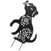 Y5JC 1/2Pcs Black Silhouettes Yard Stakes Animal Silhouettes Dog Stake Garden Stake