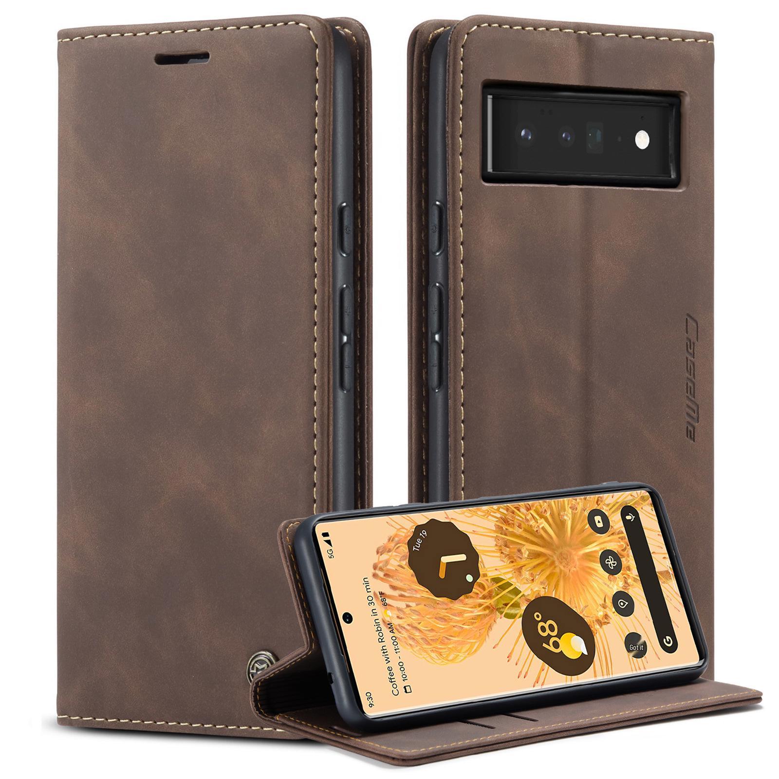 

Кожаный чехол-книжка для Google Pixel 8 Pro/9: Противоударный, Слот для карт, Защитный чехол Pixel 6 Pro