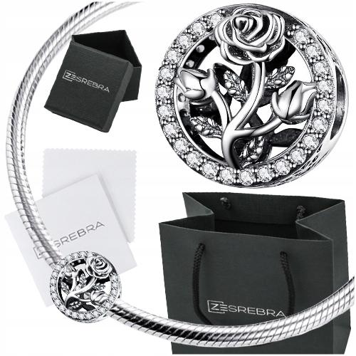 Rose Charms 925 Rose Flower Bead Pendant Charms Pr 925