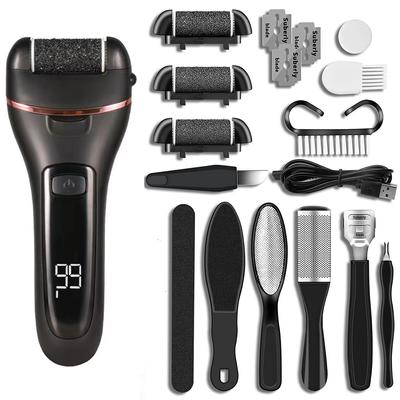 Callus Remover for Feet, 13-in-1 Professional Pedicure Tools Foot Care Kit, Foot Scrubber Electric Feet File Pedi Pedicure Tool