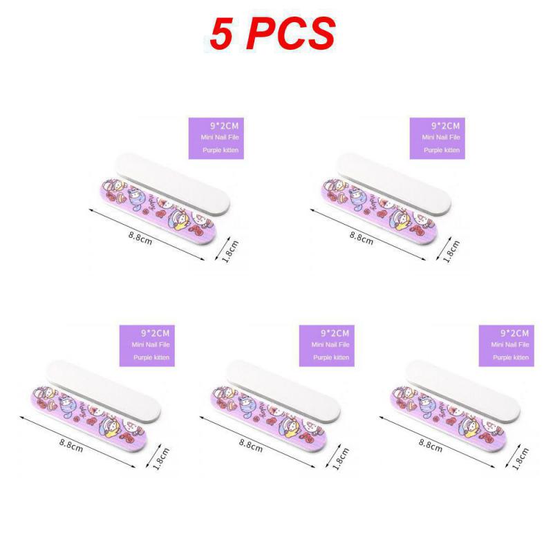 Cute Cartoon Mini Nail Files Portable Multi-functional Nail Polishing File Nail Shop Professional Durable Precise Manicure Tools