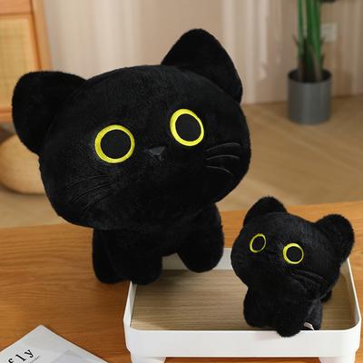 Stuffed Animals Black Cat Stuffed Cute Plushie Pink Peachy Kitten Plush Toys 10/16/33cm Cartoon Cat Soft Dolls For Girl Friends