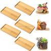 Flower Pot Trays Dish for Plant Vase Bamboo Tray Wooden Bottle Tray Bathroom Shampoo Shower Gel Organizer Jewelry Storage Tray