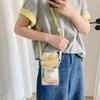 Saco de Armazenamento de Plástico Morangos e Trevos Desenho Animado Bolsa Transparente Durável Organizadores Para Acessórios de Material de Escritório e Escolar