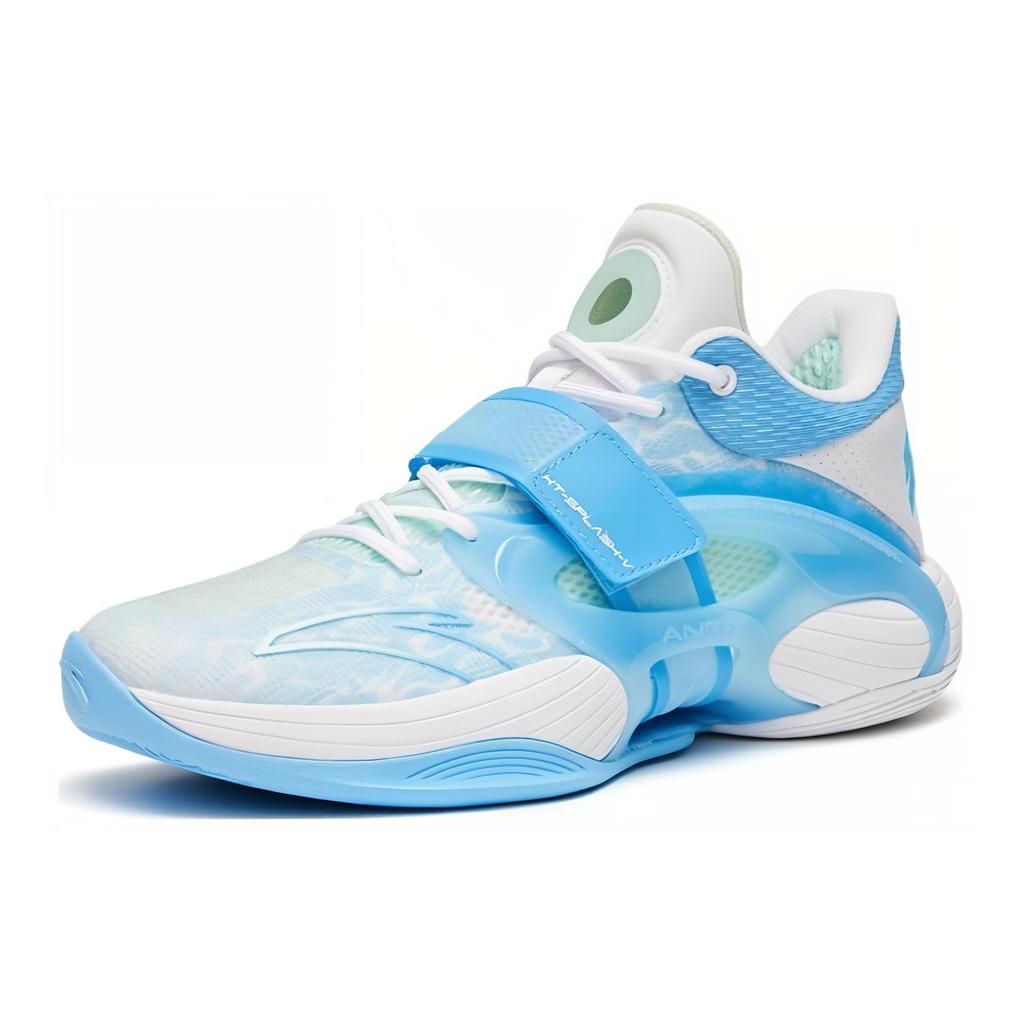 New ANTA KT SPLASH V Basketball Shoes Men's Low Top Blue/White 112321108-1