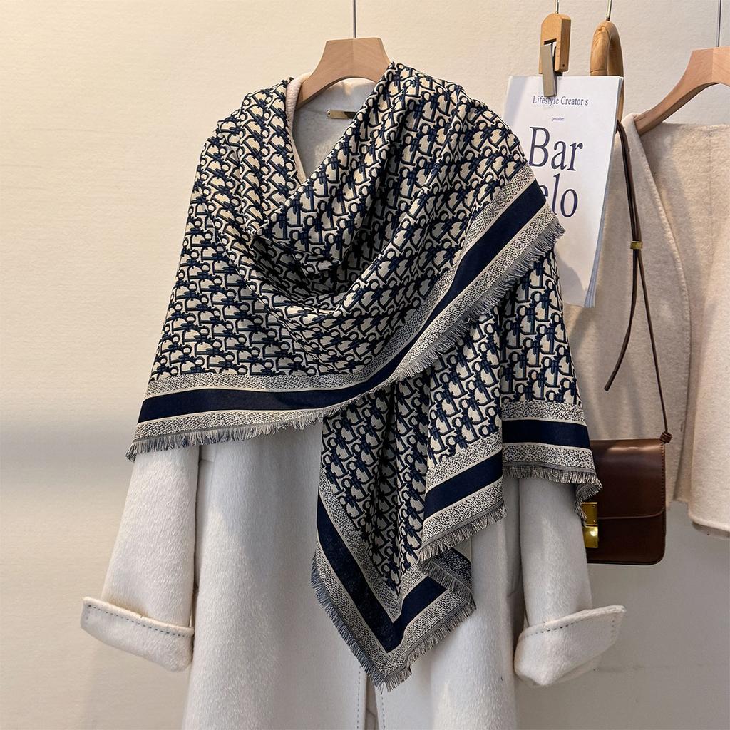 Autumn Winter Warm Scarf Thickened Cashmere Shawl Men Women Fashion Designer Wrap Foulard Bufandas Poncho Scarves Luxury Clothes
