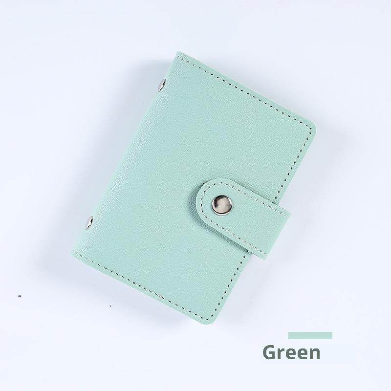 Creative Korean Leather Card Bag Multi-card PU Card Bag Bus Card Campus Card Certificate Storage Bag