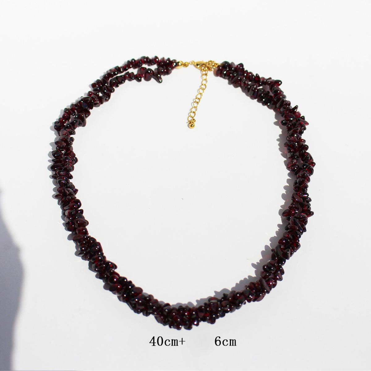 

Натуральные фиолетовые зубы, черные гранатовые бусины, ожерелье, фиолетовый гравий, двойной браслет, серьги, комплект, белый, премиум 38