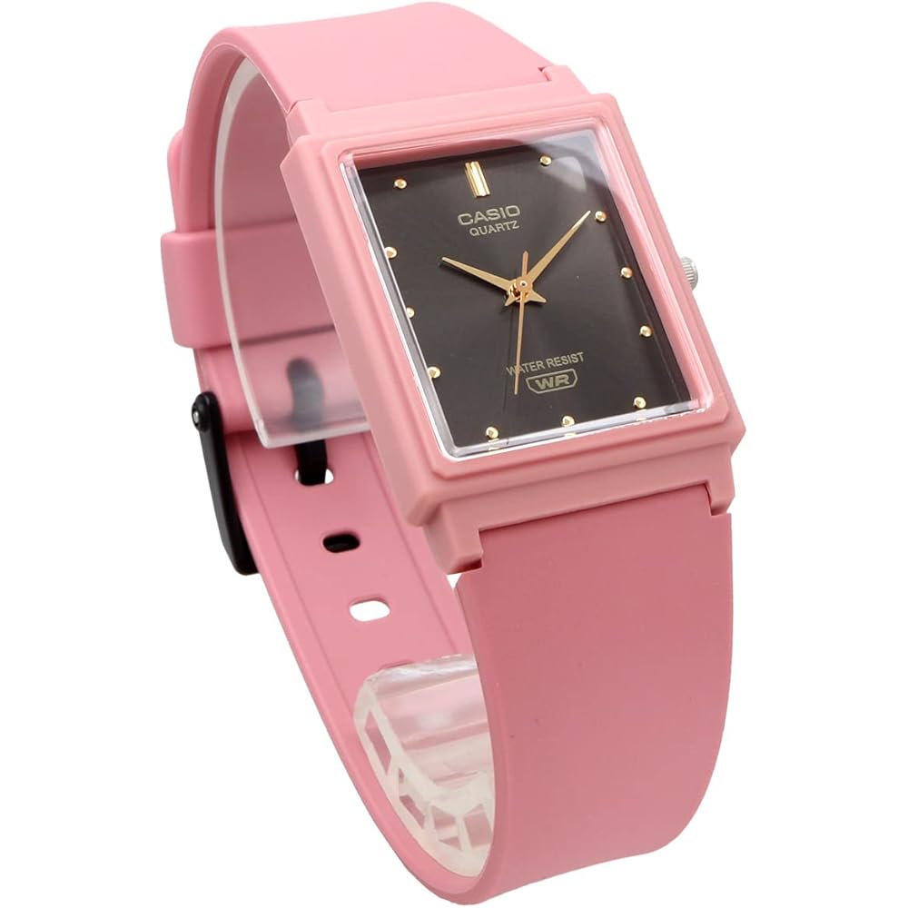 Casio Chupacashi MQ-38UC-4A Analog Watch Matte Salmon Pink Rectangular Face Unisex with Urethane Strap