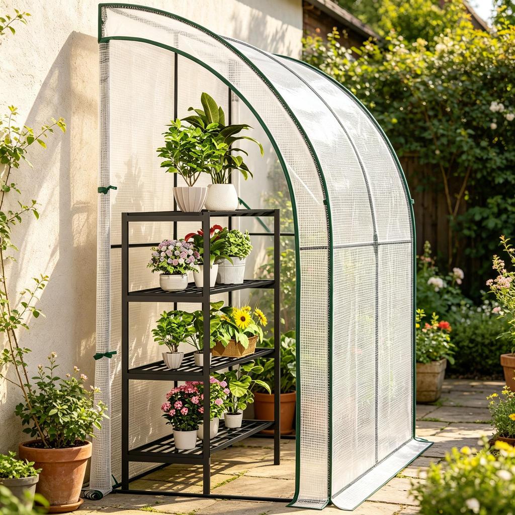 Portable Lean To Greenhouse,Greenhouse,Leaning Greenhouse,Outdoor Greenhouse(only with greenhouse)