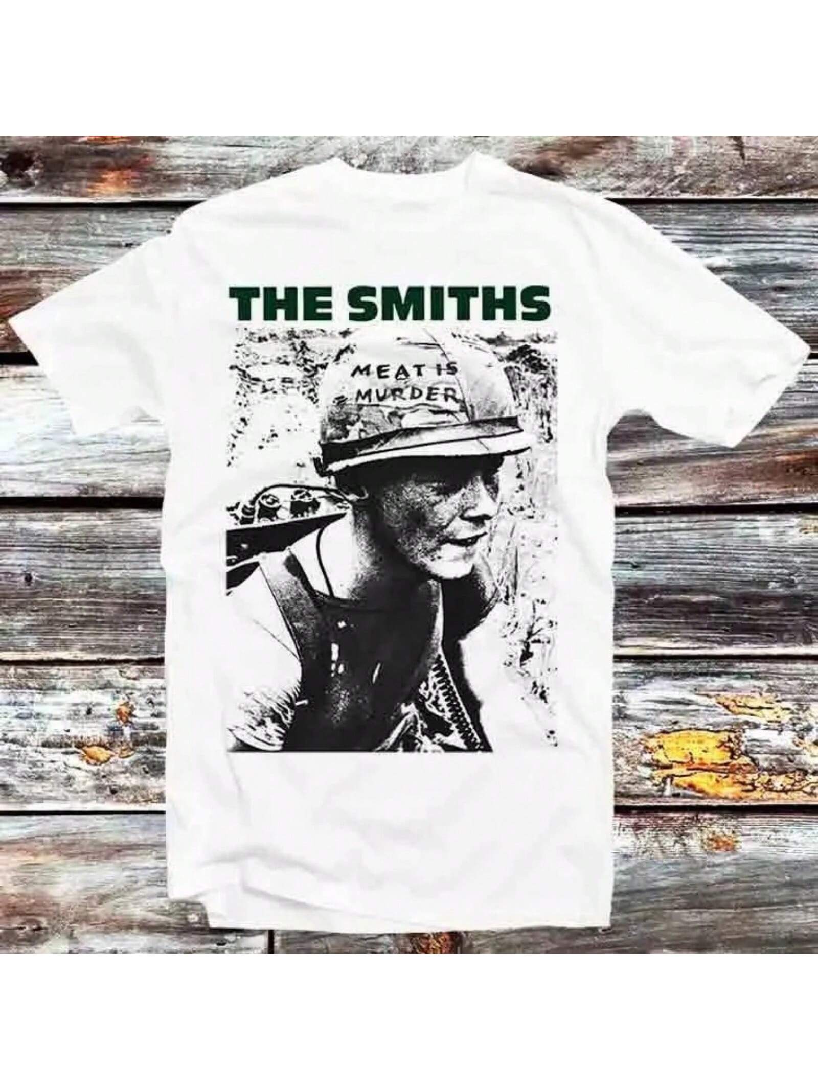 The Smiths Vintage Poster Album Cover 80s T-Shirt Cotton Printed T-Shirt Y2k Top Street Style Harajuku Wounisex s Clothing S разноцветный