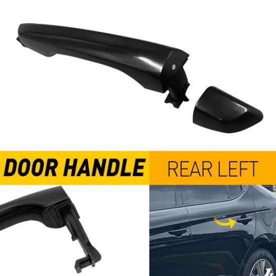 

Left Rear Driver Exterior Handle Door Black 2017- For Hyundai Elantra Sedan