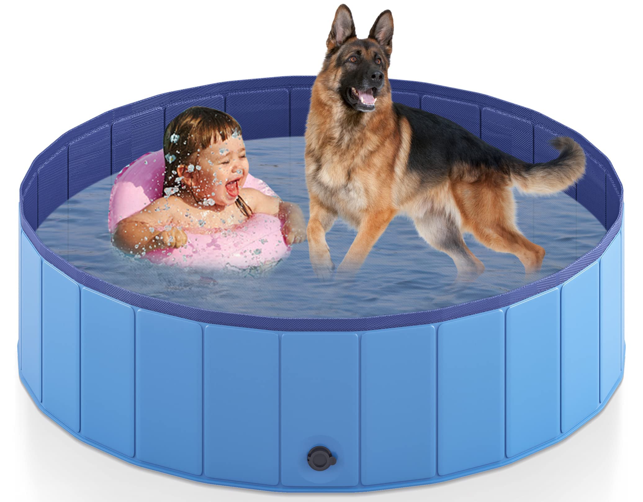 

Foldable Pool for and Garden Sturdy Water No Inflation Suitable for Indoor and Outdoor Beach Kids, Cats, Dogs, Pool, Bathtub, Design, Play, Swimming,