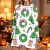 Women's Casual Christmas Print Long Sleeve Hooded Sweatshirt Top