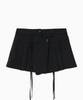 Jenyujeu Layers Double Wrap Skirt Pants - Black
