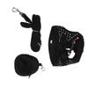 Dog Harness and Leash Escape Proof Adjustable Breathable Comfortable Cat Walking Jackets for Small Dogs Black M