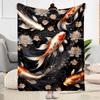 Koi Fish Lake Blanket Warmthful Decor Perfect for Chair Sofa Seaside for All Seasons Digital Print Best Holiday Gift for Friends Family