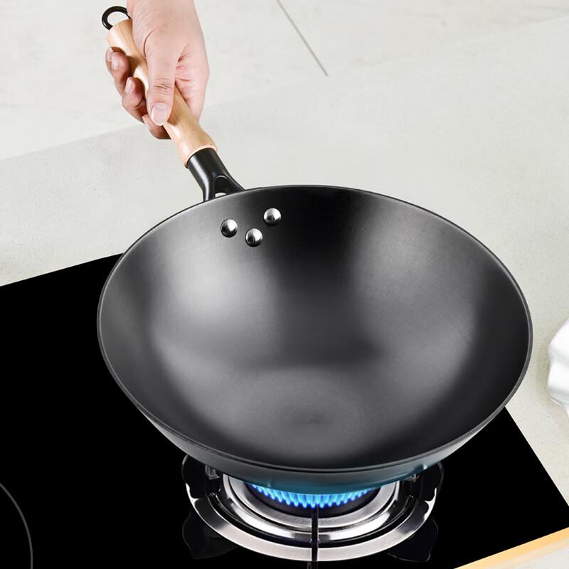 Xiaolaoda 32cm Non-Coated Cast Iron Wok