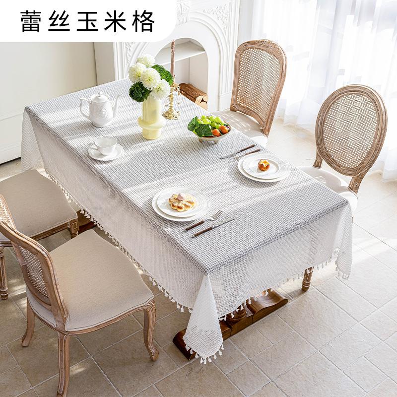 

French Style Light Luxury Hollow Table Mats Four Season Universal Lace Knitted Dining Deskcloth Tea Table Cabinet Decorative Pad tablecloth 90x90cm