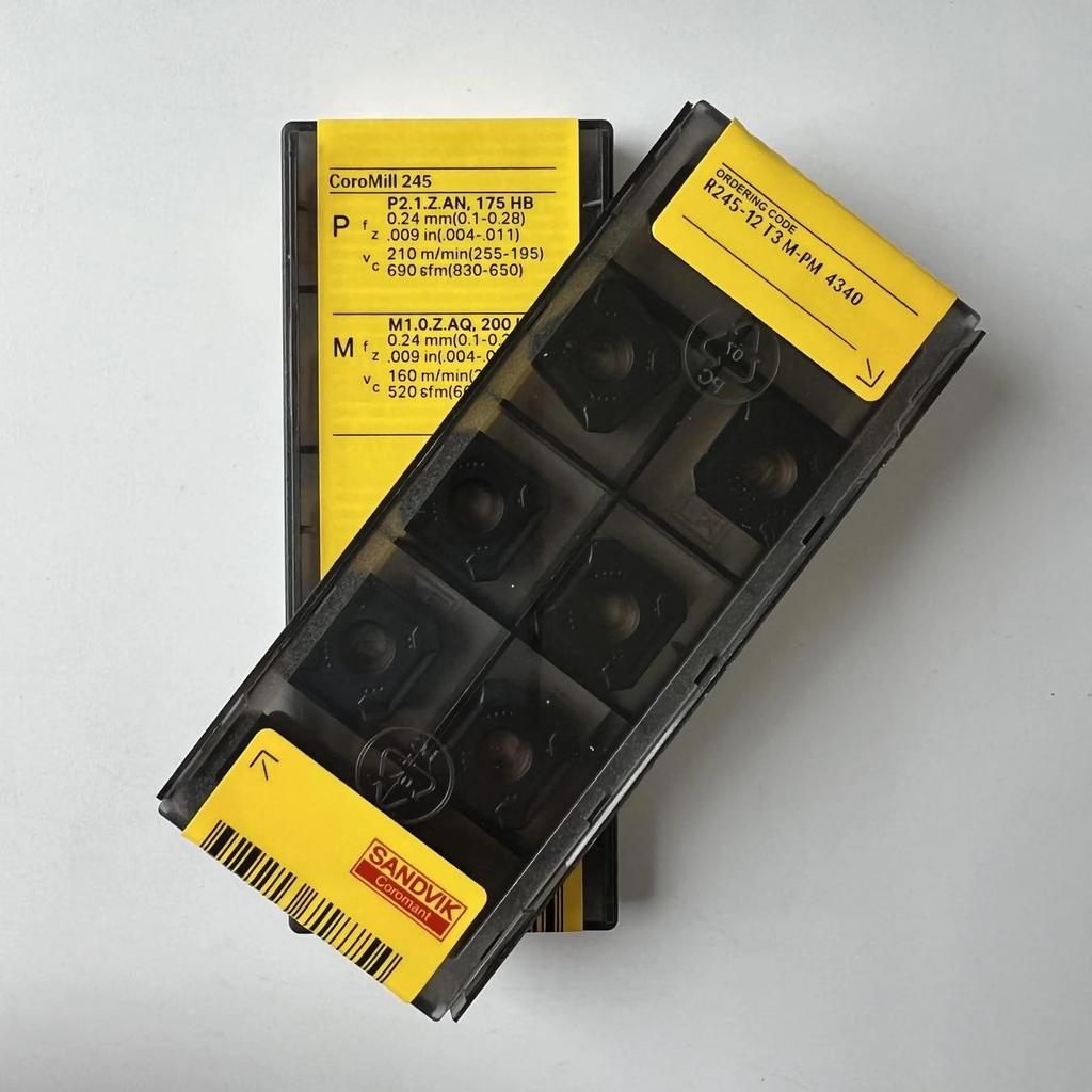 Original Sandvik / R245-12T3M-PM 4340 /CNC Lathe Carbide Blade Tool 10 Pcs