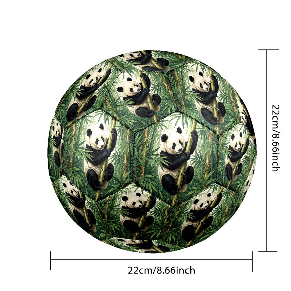 1pc Panda Bamboo Forest Theme Soccer Ball Football, Size 5, Lightweight PVC, Durable Outdoor Training Soccer Ball, Gift M61460