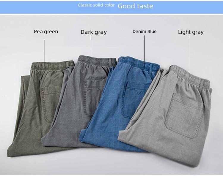 Men's High-Waist Linen Blend Pants: Breathable, Casual Fit for Summer
