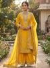 Beautiful Embroidered Gmy Silk Salwar Suit Palazzo Set Indian Women Bollywood Salwar Kameez