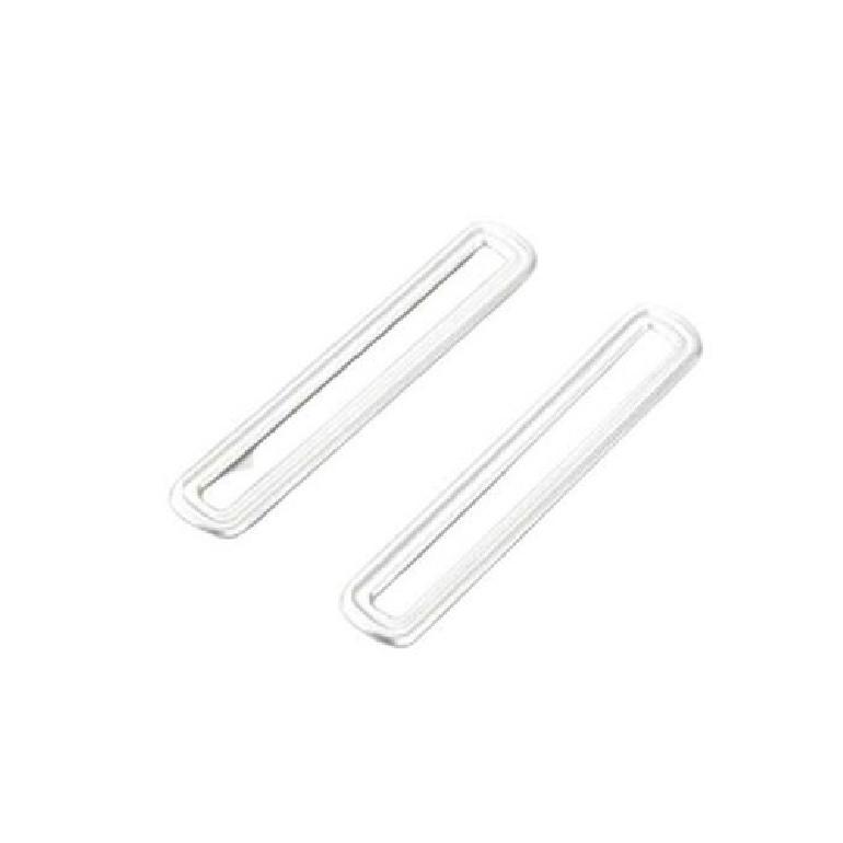 For Ford Mustang 2015- Matte Silver Inner Door L&R Air Outlet Vent Trim 2PCS