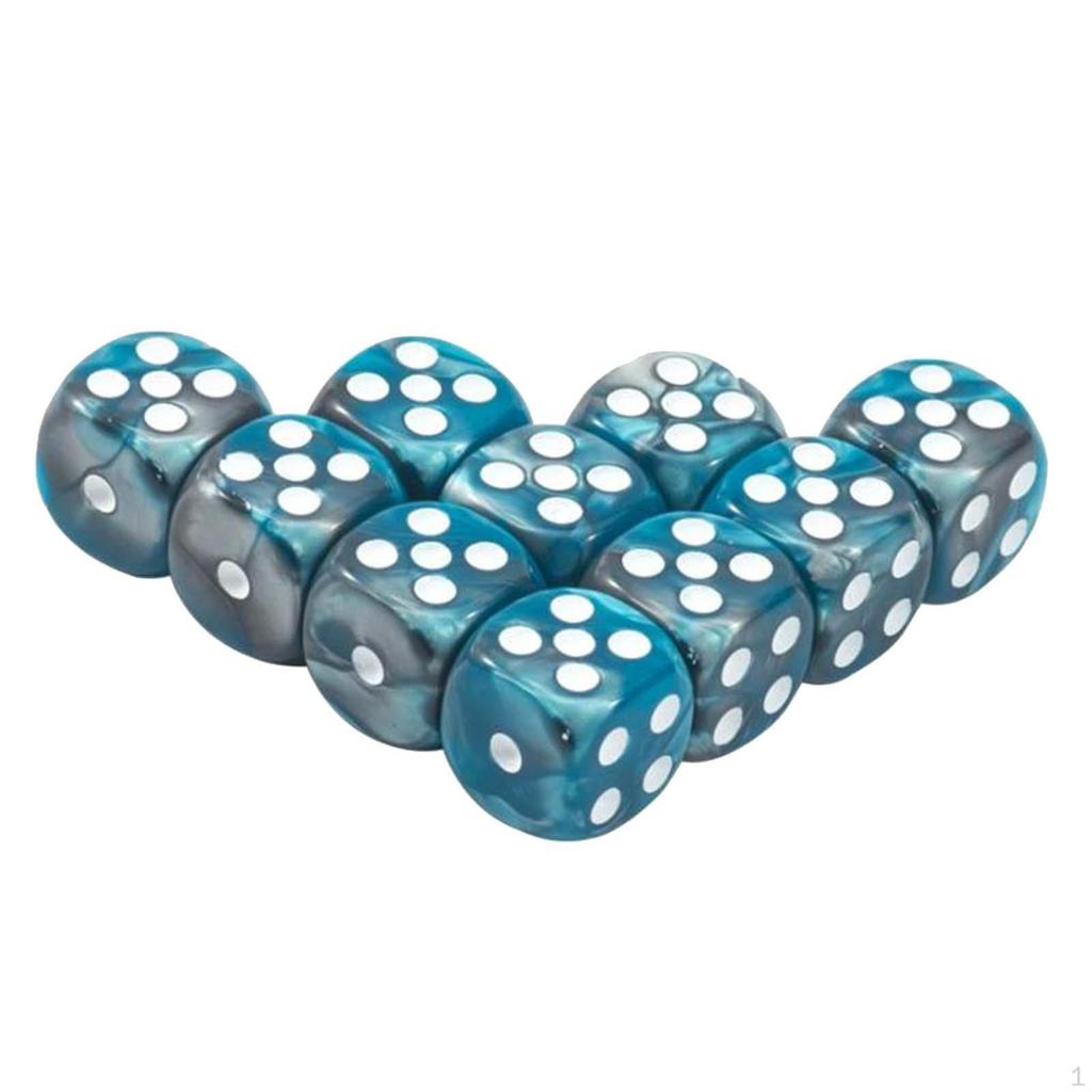 10 Pieces Polyhedral Dices Role Playing Dice Multi Side Acrylic Set Table Game Entertainment