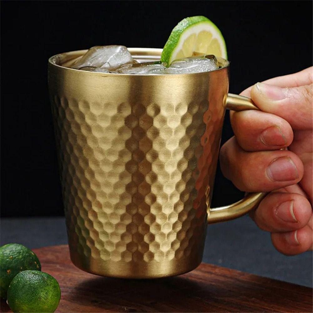 Hammered Texture Cold Water Drinks Cup Keep Cold Milk Mugs  Drinkware