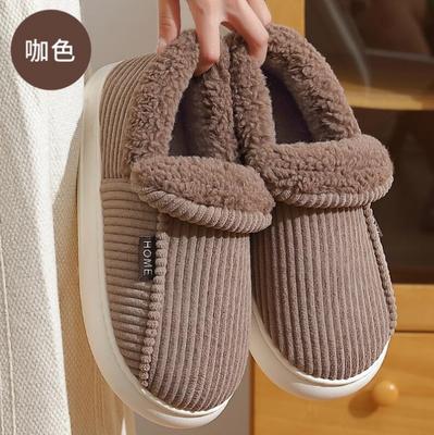 Grande Taille 48 49 Pantoufles Chaudes d'Hiver Confort Maison Chaussons en Peluche Femmes Hommes Chambre Antidérapantes Diapositives Couples Intérieur Décontracté Fourrure Plates