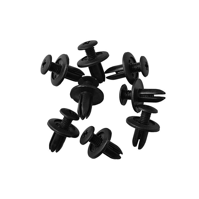 8mm Hole Door Rivet Plastic Rivets Fasteners Screw Clip Fasteners Universal Black Auto Fasteners Retainer Push Pin Clips