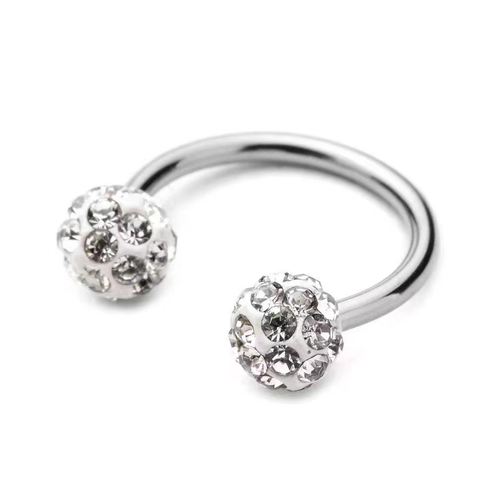 Nasenring C-Typ Nasenstecker Lippenstecker Stahlfarbe