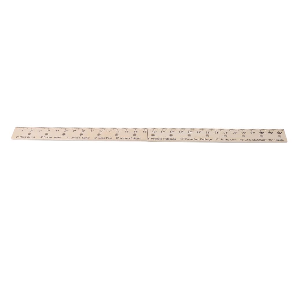 30 Inch Wooden Plant Ruler Foldable Planting Ruler with Holes Portable Garden Ruler with Plant