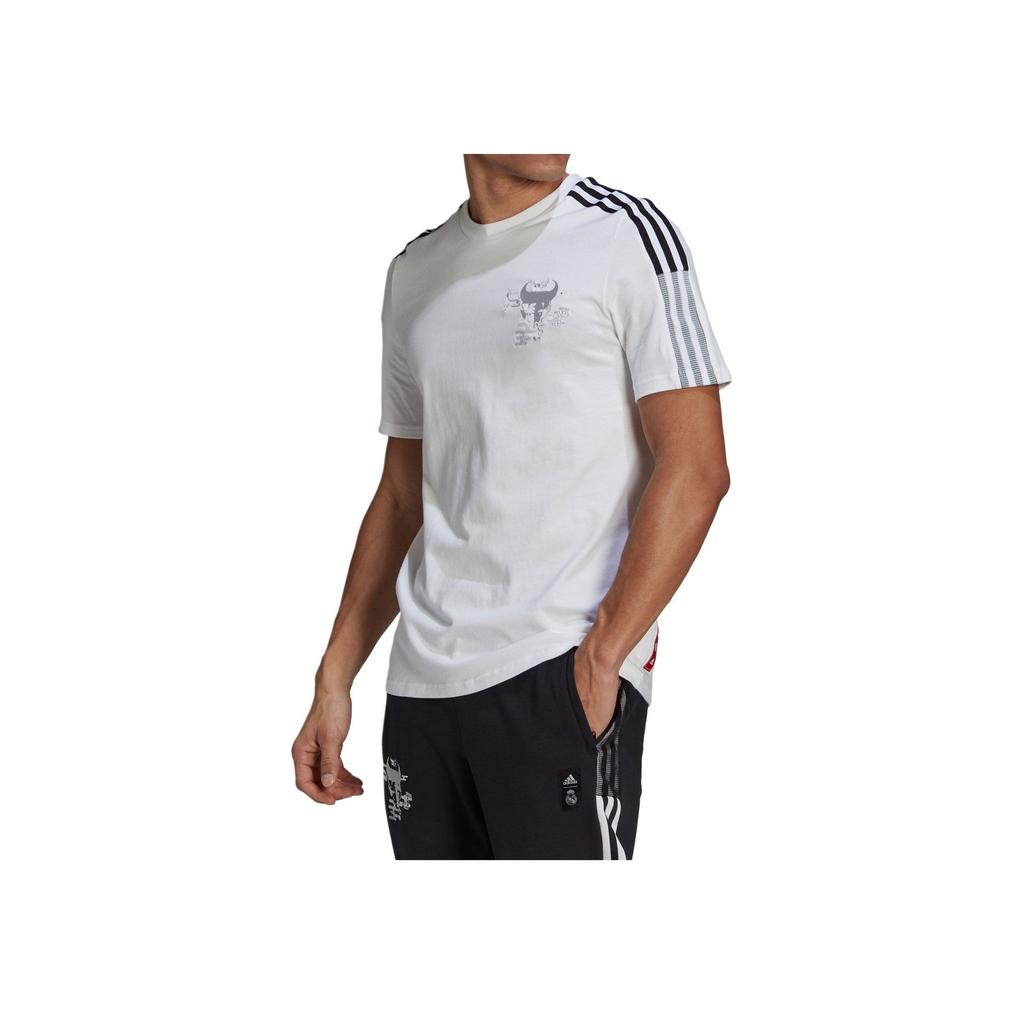 Adidas Breathable Comfortable Versatile Short Sleeve T-Shirt Men Tops White GL0041