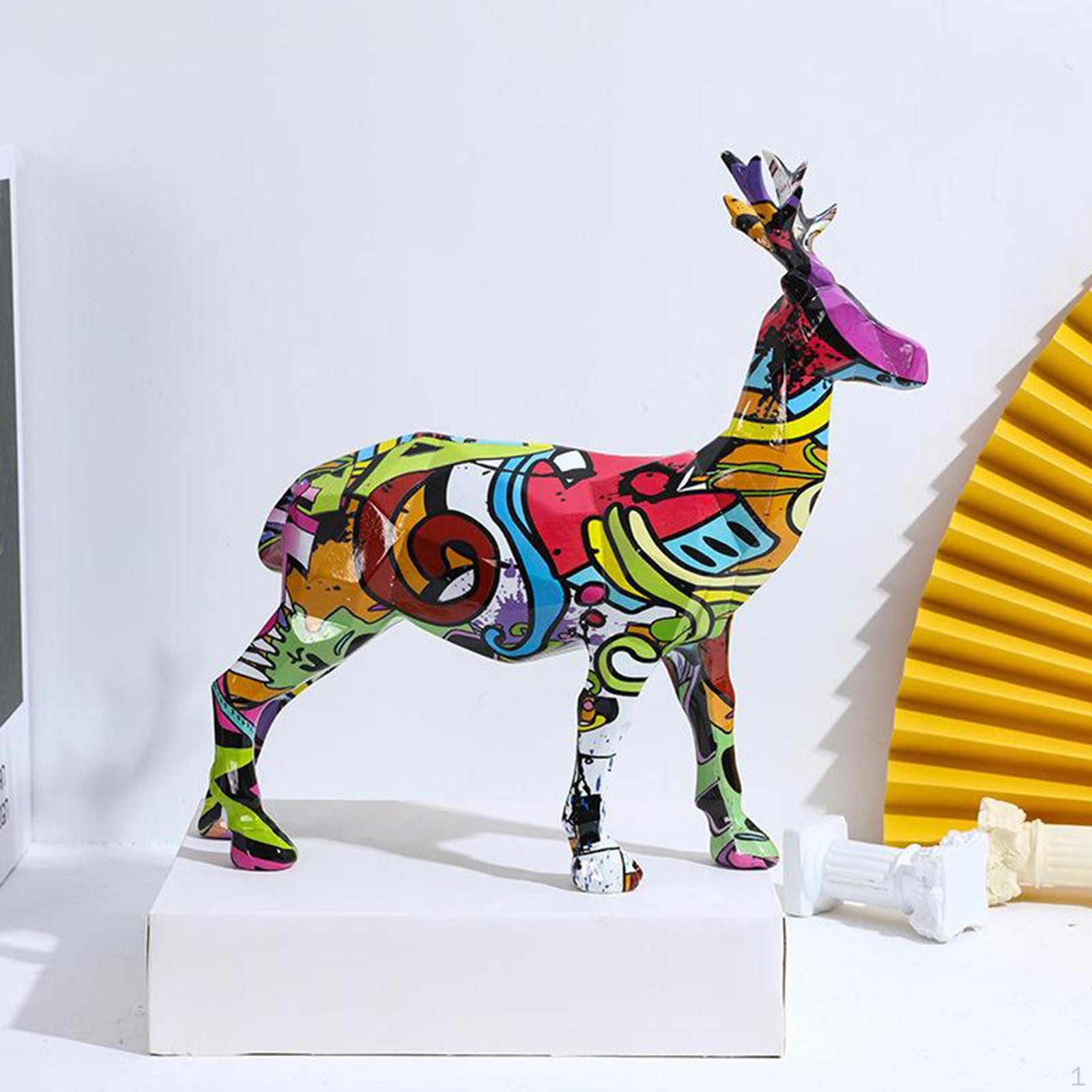 

Deer Figurines Illusions Decor Statue Ornament Club Sculpture Artwork Crafts