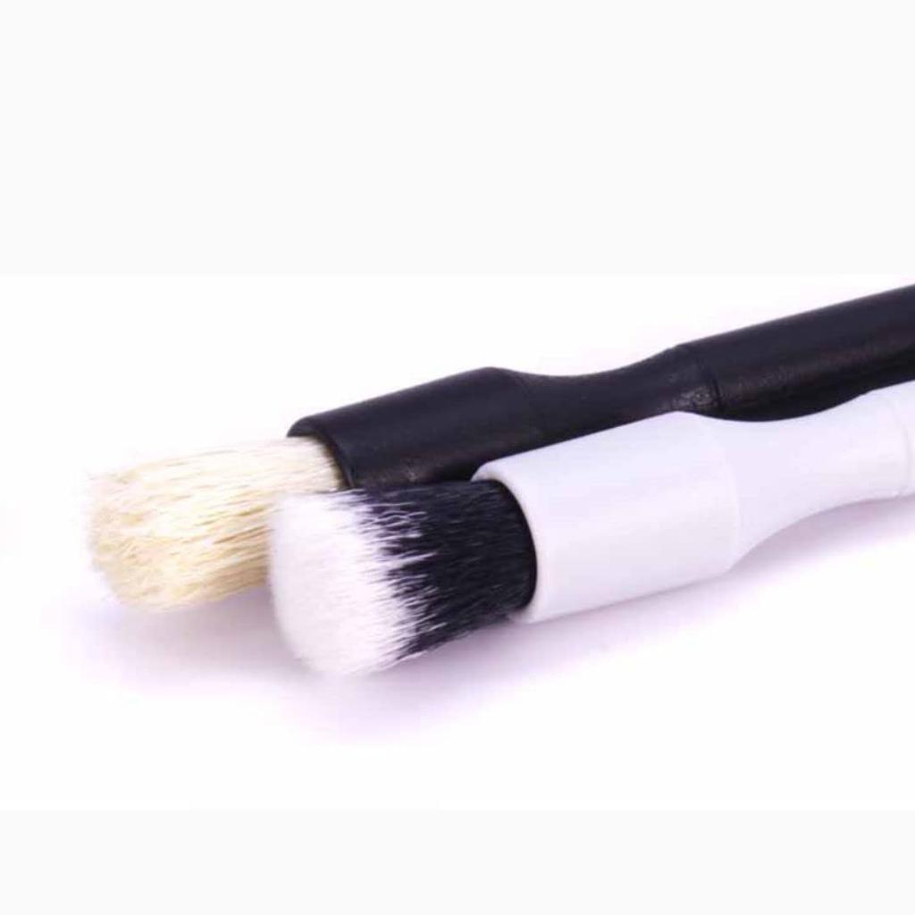 Detail Factory Pincel de Detalhe Fenda Mini Pincel de Detalhe Cabelo de Boa Cinza Ultramacio Preto +