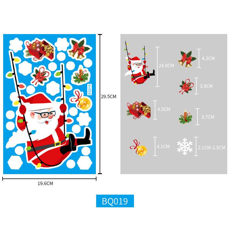 Weihnachtsspiegel-Aufkleber, Weihnachtsmann, Schneemann, Elch, Fensteraufkleber, Schneeflocke, Fensteraufkleber, Frohe Weihnachten, Frohes Neues Jahr 2025