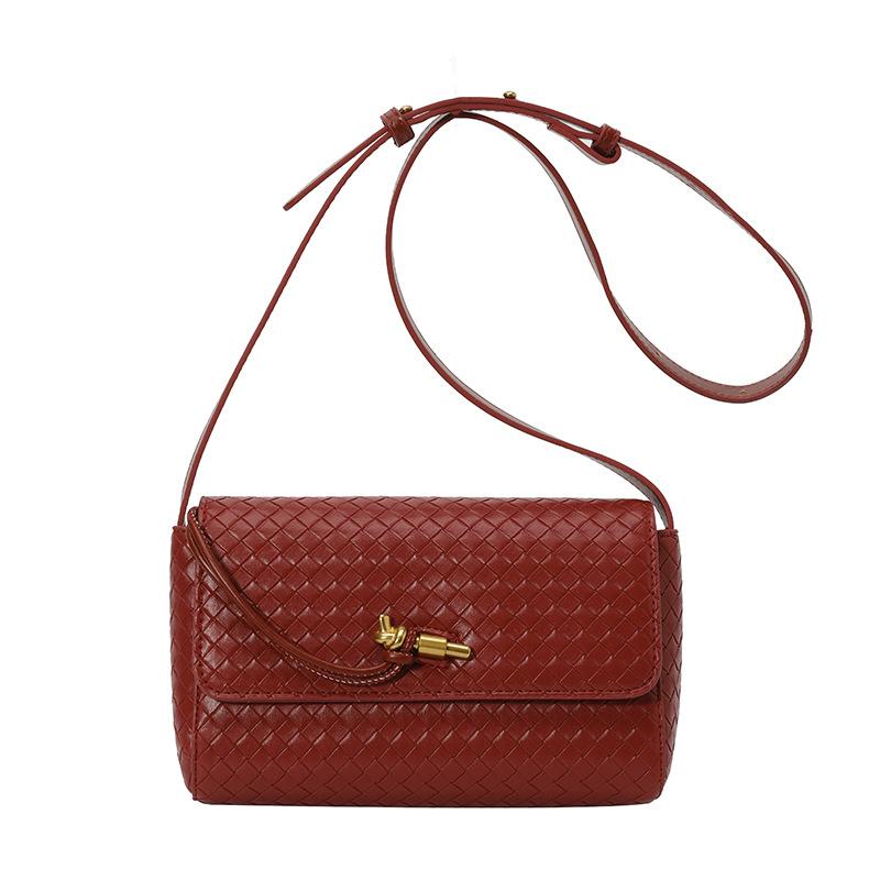 Persönlichkeit Trendtasche Damen Sommer neue Mode Textur Handtasche Schulter Umhängetasche gewebte Damentasche