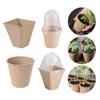 10/20pcs Plant Pots Nursery Cups Paper Grow Pot Biodegradable Paper Pulp Nursery Pots Garden Seedling Flower Plant Cups