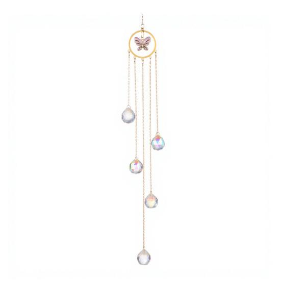 Wind Chime Sun Catcher 7-Color AB Crystal Balls & Light Beads Crystals Ball