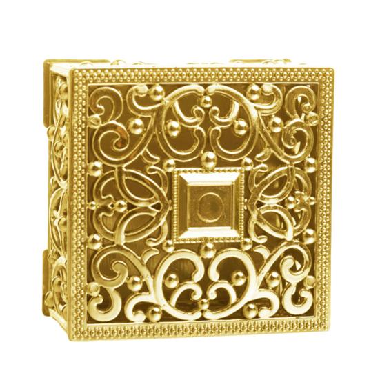 Vintage Hollow Out Jewelry Box Gold/Silver Plated Plastic Candy Box Wedding Party Favor Box for Ring Earrings Necklace Bridal Shower Birthday Supplies