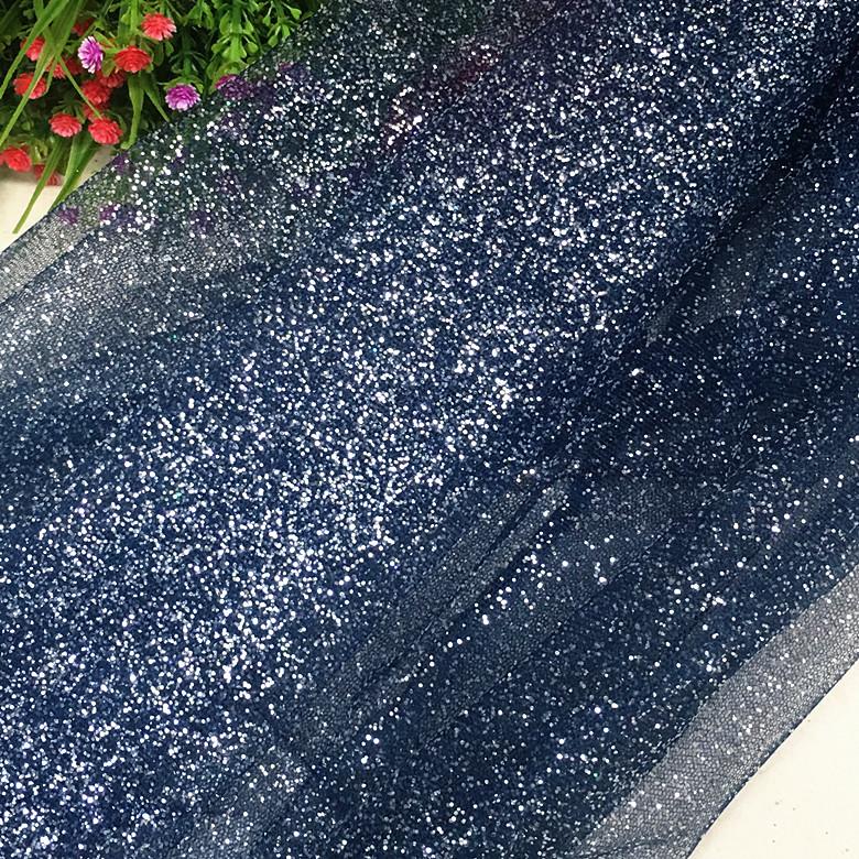 Glitter Mesh Tulle Fabric By The Meter for Clothing Wedding Dress Shirt Veil Background DIY Sewing Decoration Cloth Blue Pink